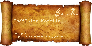 Csánitz Katalin névjegykártya