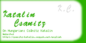 katalin csanitz business card