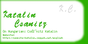 katalin csanitz business card